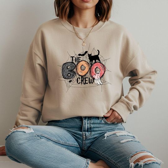 Discover Boo Crew Halloween Sweatshirt: Spooky Season Pullover