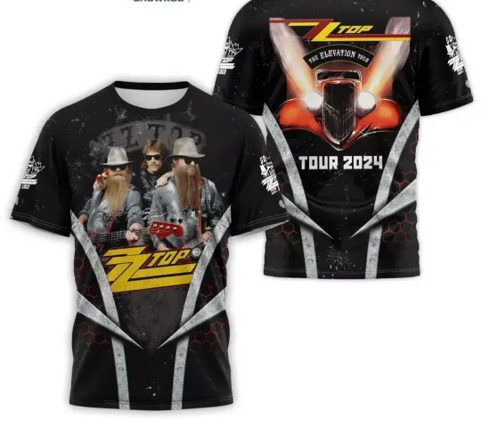 ZZ Top The Elevation Tour 2024 Fan 3D T-Shirt