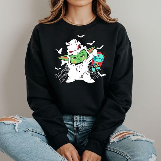 Discover Halloween Star Wars Sweatshirts, Yoda Ghost Halloween Hoodie, Trendy Halloween, Halloween Women Sweatshirts, Disney Halloween Gift Sweaters
