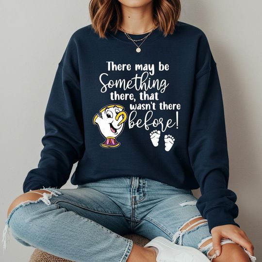 Discover Pregnancy Announcement Sweatshirt: "Something There" Maternity Hoodie