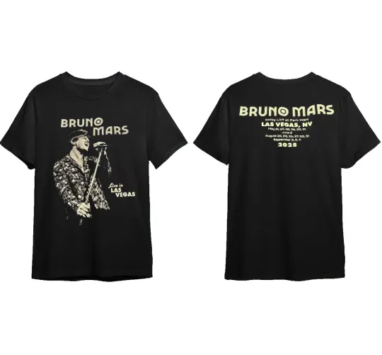 Discover HOT!!! Bruno Mars Las Vegas Residency T-Shirt 2025 For Fans