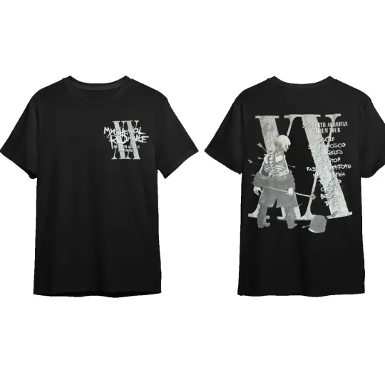 Discover My Chemical Romance 2025 Merch Black XX Parade Double Sided T-Shirt