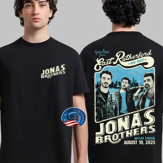 Jonas Brothers Greetings From East Rutherford New Jersey -Metlife Stadum T Shirt