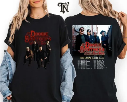 Discover The Doobie Brothers Walk The Road Tour Dates 2025 Double Sided T-Shirt