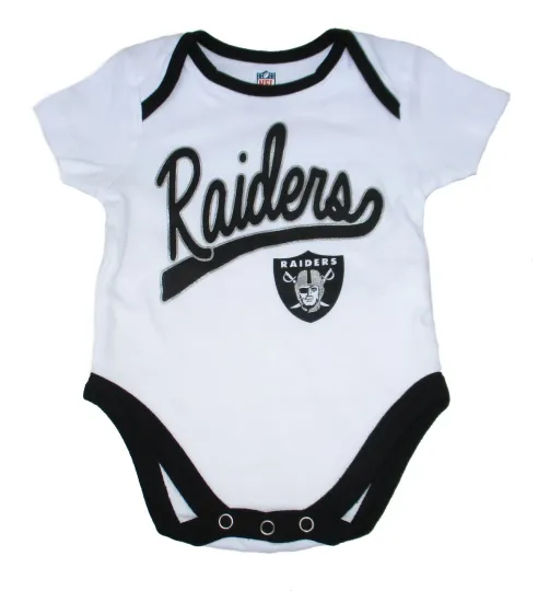 Las Vegas Football Team Raiders Infant One Piece Bodysuit Creeper - White
