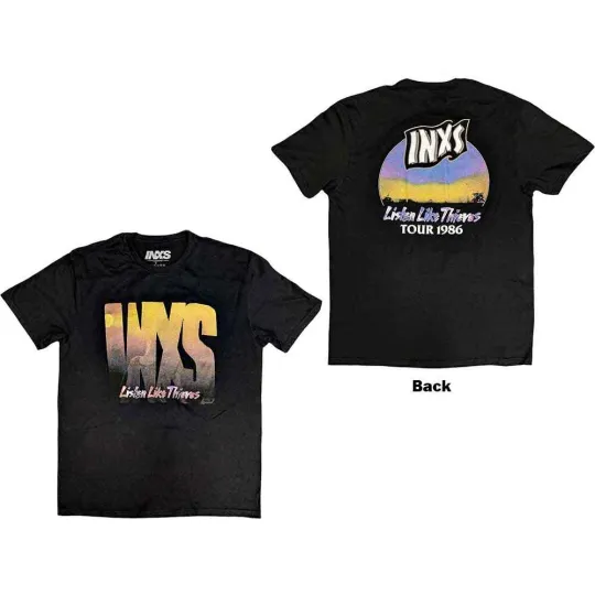 Discover INXS Unisex T-Shirt Listen Like Thieves Tour Back