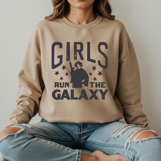 Discover Disney Star Wars Sweatshirt, Girls Run The Galaxy Sweater, Disney Women Sweater, Women Power Girl Tee, Star Wars Women Sweatshirt,Disney Tee
