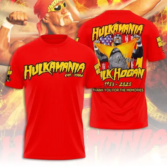 MEMORY Hulk Hogan 3D T-shirt