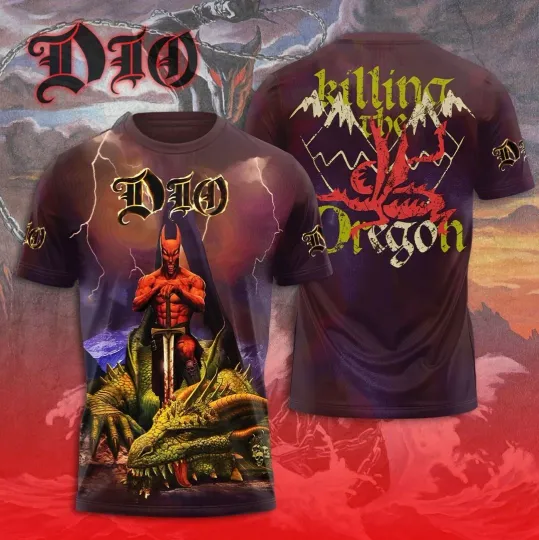 Discover Dio Killing The Dragon 3D T-Shirt
