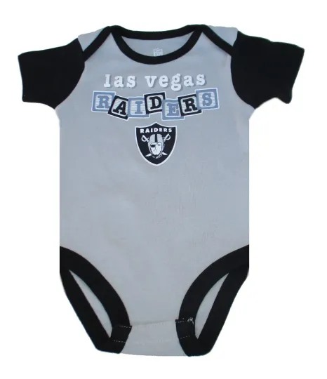 Las Vegas Football Team Raiders Infant One Piece Bodysuit Creeper Gray