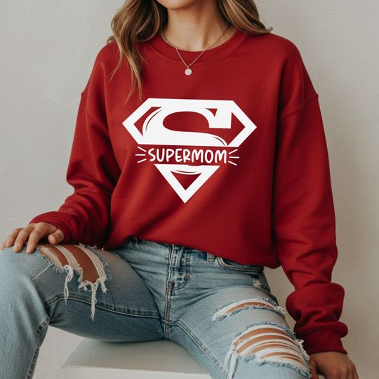 Discover Super Mom Sweatshirt, Mother's Day Sweat, Super Mother Hoodie, Super Mom Gift, Mother's Day Gift, Supermom Sweat, Mom Sweat, Funny Mom Sweat