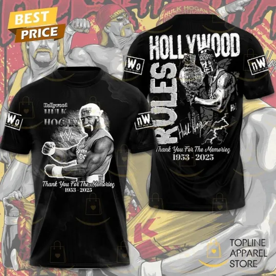 Discover Hulk Hogan 1953-2025 Thank You 3D T-Shirt
