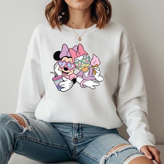 Discover Minnie & Daisy Hoodie, Disney Besties Sweatshirt, Cute Minnie and Daisy Matching Sweatshirt, Girl Minnie Hoodie, Best Friends Disney Sweats