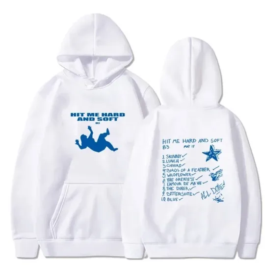 Billie Eilish Hit Me Hard and Soft Double Sided Hoodie Pullover for Women