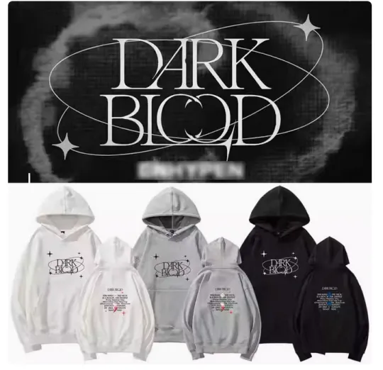 KPOP ENHYPEN Dark Blood Unisex Double Sided Hoodie Pullover Coat