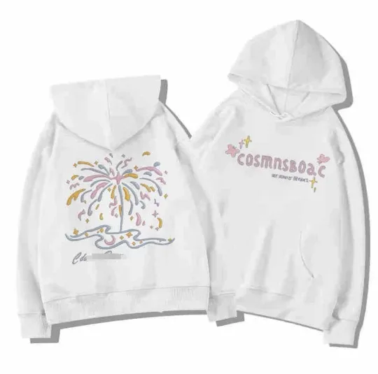 Discover Women Firework Double Sided Fleece Hoodie for Winter