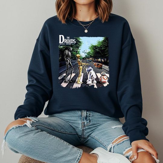 Discover The Droids Star Wars Sweatshirt: Imperial Road Parody