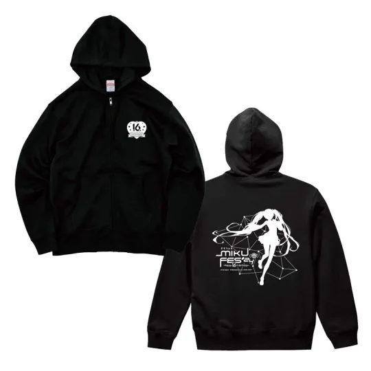 Discover MIKU FES'24 Spring Happy 16th Birthday Hoodie Black