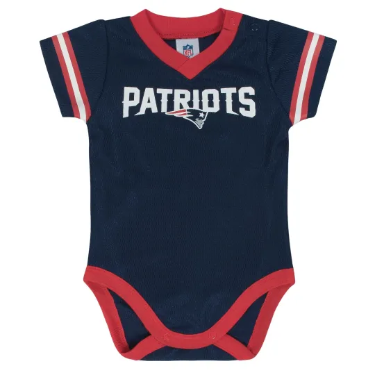 New England Football Team Patriots Baby Dazzle Bodysuit Onesie - Gerber football