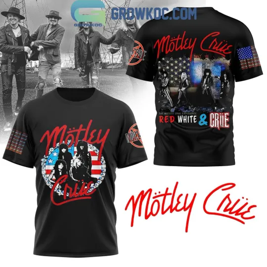 Motley Crue Red White And Crue 3D T-Shirt