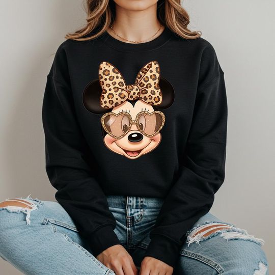 Discover Disney Leopard Minnie Mouse Hoodie, Magic Kingdom Sweat, Disney World Shirt