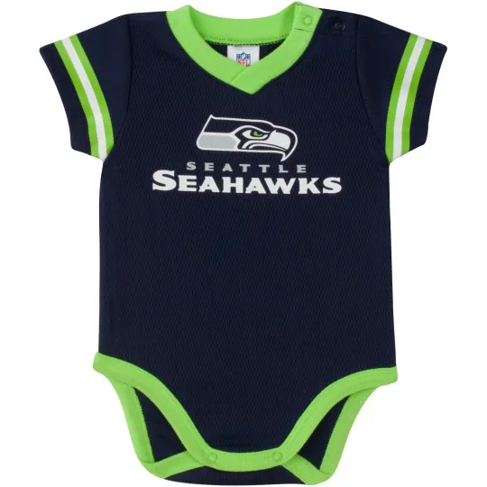 Discover Seattle Football Team Seahawks Baby Dazzle Bodysuit Onesie - Gerber football