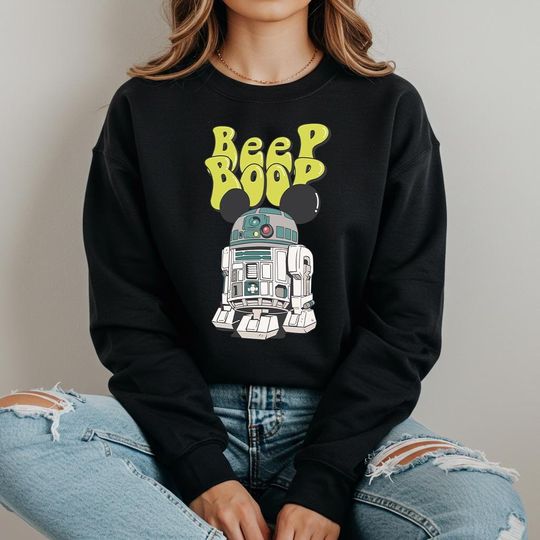 Discover R2D2 Star Wars Hoodie: Beep Boop Mickey Ears Sweatshirt
