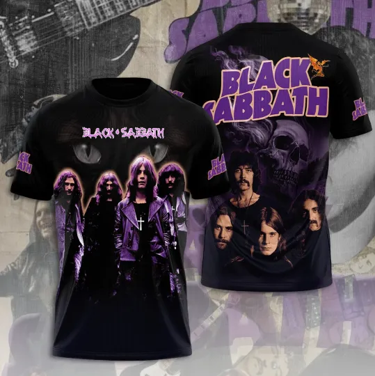 Discover Black band Album-Inspired 3D T-Shirt, Licensed Design Iconic Heavy Metal Band