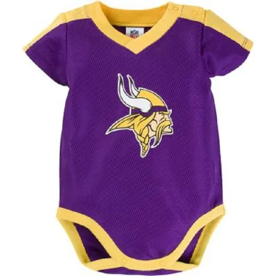 Discover MinnesotaDazzle  Vikings Baby Dazzle Bodysuit Onesie - Gerber football