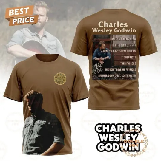 Discover 2025 Charles Wesley Godwin Album 3D T-Shirt