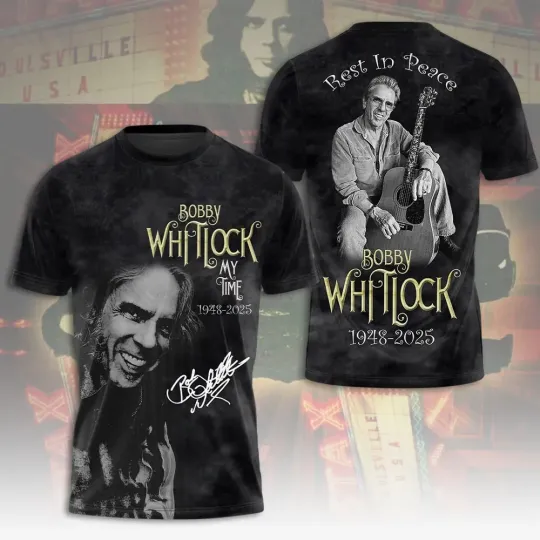 Discover Bobby Whitlock Rest In Peace 1948-2025 AOP 3D T-Shirt