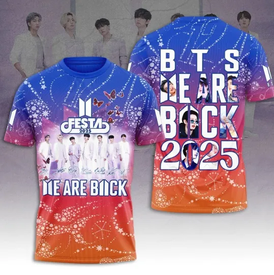BTS Festa We Are Back 2025 3D T-Shirt