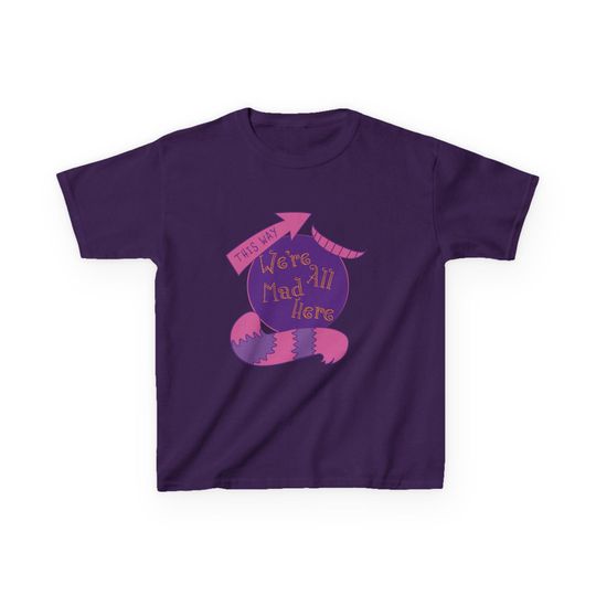 Kid-sized Cheshire Cat Shirt, Alice in Wonderland Tee