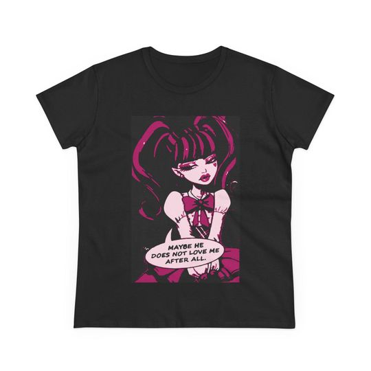 Monster High Women's T-Shirt, Outfit for Draculaura fans, Edgy Aesthetic