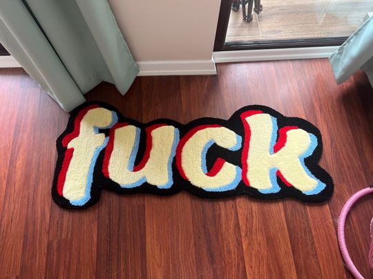 Discover Fuck Tufted Rug | %100 Handmade