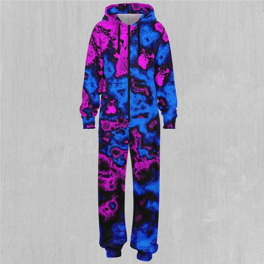 Geocidic Psychedelic Adult  Zip Up Jumpsuit Pajamas