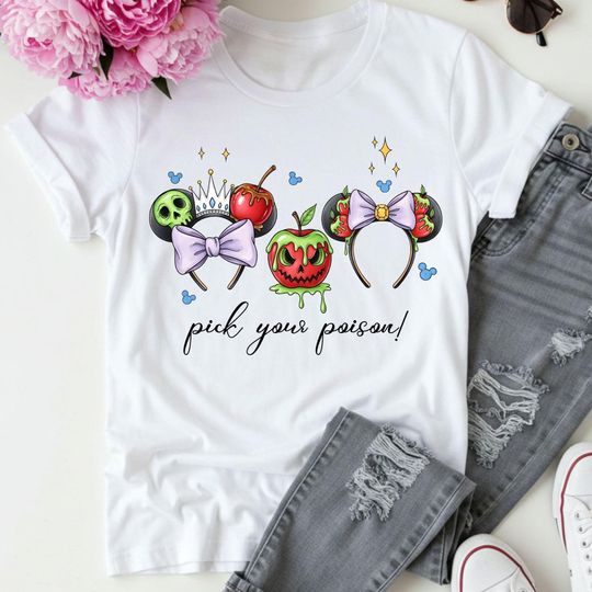 Discover Pick Your Poison T-shirt, Disney Villain Shirt, Halloween Tee, Disney Witch Shirt