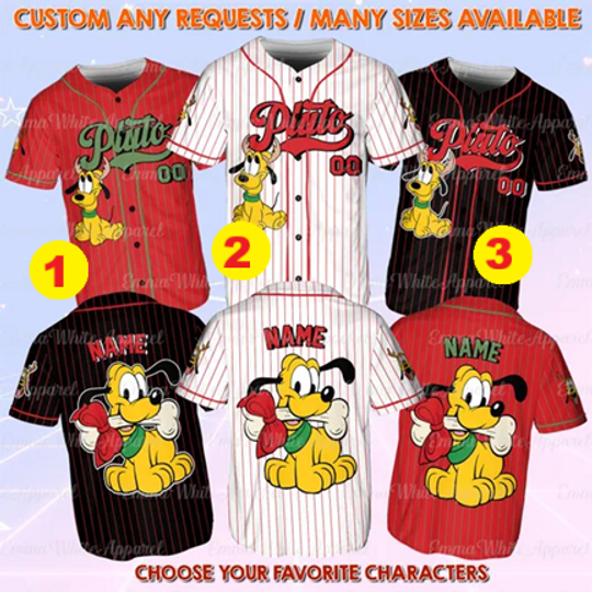 Disney Pluto Babies Christmas Jersey, Pluto Christmas Jersey, Disneyland Holiday Shirt, Disney Family Shirt, 2025 Mickeys Very Merry Shirt