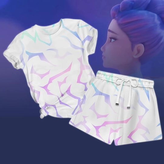 Kpop Demon Hunters T-Shirt Shorts PJs, Rumi T-Shirt, Huntrix Shorts, Pajamas Set, Cozy Sleepwear, Kpop Pyjama Set, Gift for Kpop Fans