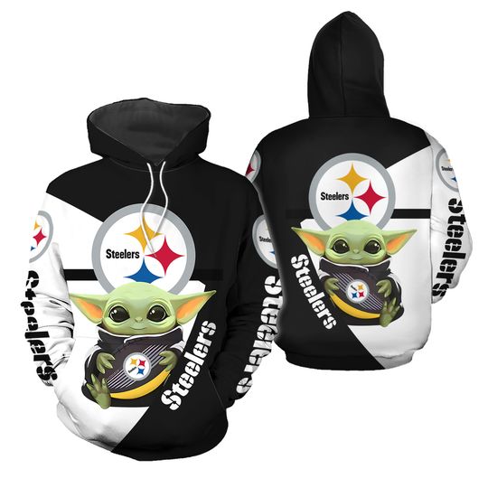 Pittsbss Team Steelerss 3D Cartoon Hoodie, Men and Women Hoodie