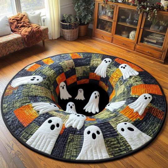 Discover Halloween Ghost 3D Printed Rug, Welcome Mat, Indoor Rug Decor, Fall Home Decor, Spooky Season Gift