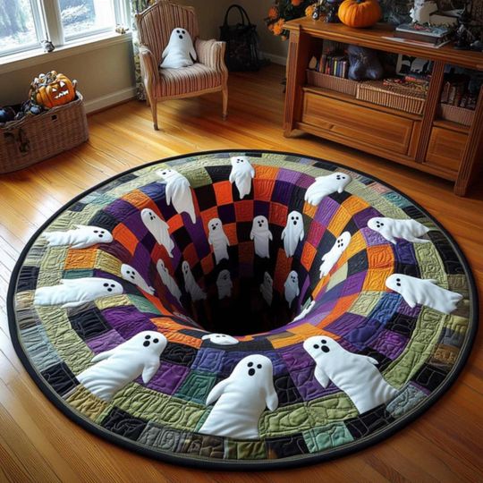 Discover Halloween Ghost 3D Printed Rug, Welcome Mat, Indoor Ghost Rug, Fall Home Decor, Spooky Season Gift
