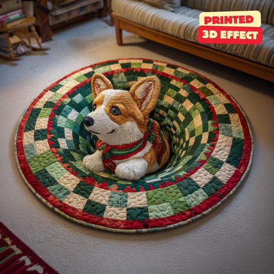 Discover 3D Effect Printed Christmas Corgi Noel Mat, Corgi Doormat Christmas, Corgi Xmas Rug, Dog Lover Gifts, Christmas Dog Doormat, Christmas Gifts
