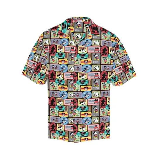 Discover Disney Mickey Stickers Vintage Hawaiian Shirt