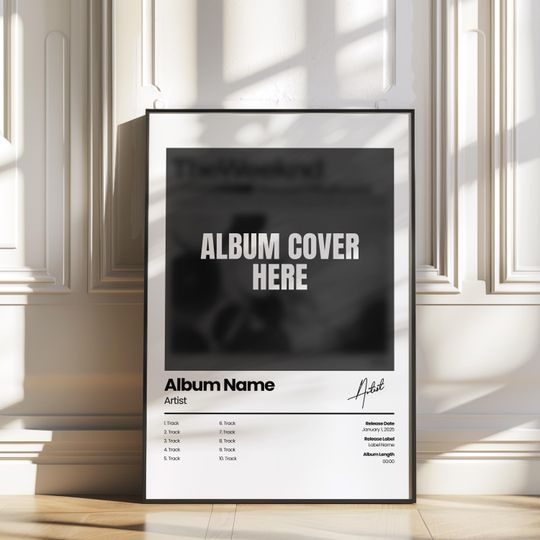 Custom Album Cover Art Print: Personalized Music Poster