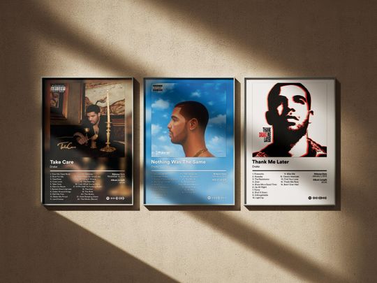 Drake Poster - Minimal Digital Art Prints - Album Cover Wall Decor Set