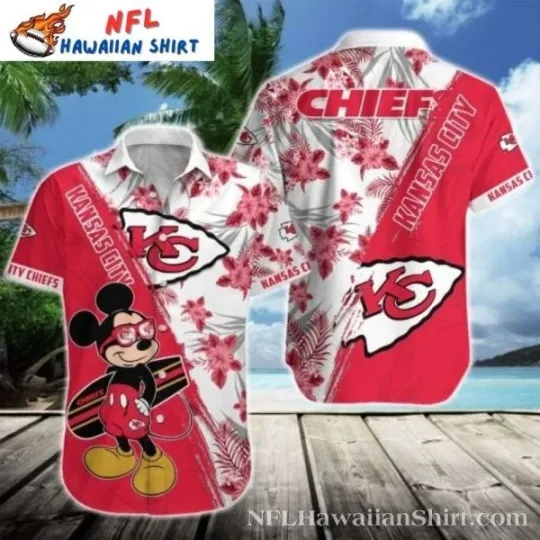 Discover Chiefs Mouse Magic Floral Disney Mickey Hawaiian Shirt