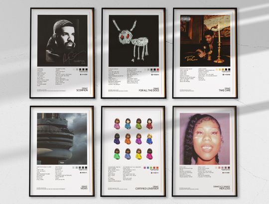 Discover Drake - Album Cover Digital Poster Bundle - Nothing Was The Same - Gift For Him - Hyperbeast Music - Drake Posters - Album Cover Posters