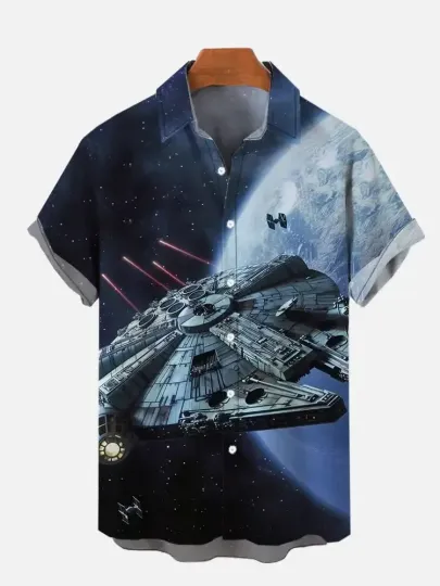 Discover Disney Star Wars Spacecraft In Space Hawaiian Shirt