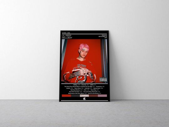 Lil Peep Poster | Hellboy Poster | Music Poster | Album Cover Poster | Music Poster Gift | Wall Decor | Hiphop Poster